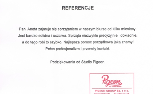 referencje pigeon